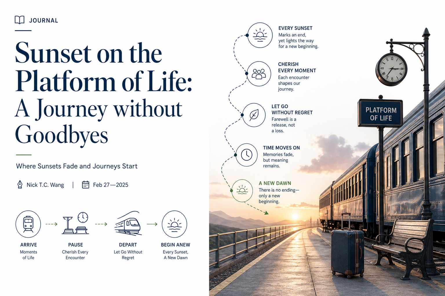 Sunset on the Platform of Life: A Journey without Goodbyes